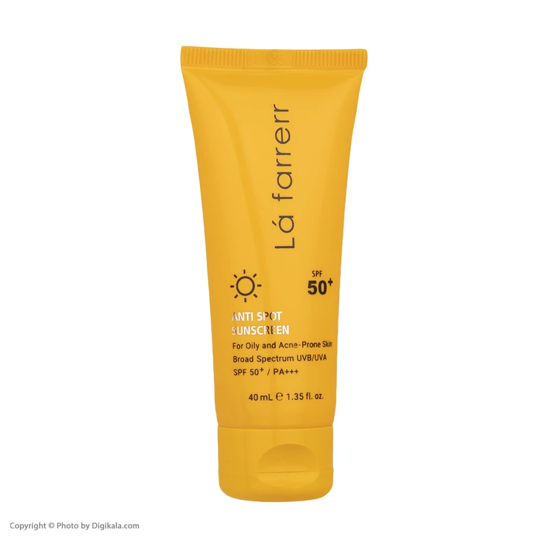 کرم ضدآفتاب و ضدلک بی‌رنگ لافارر مدل SPF50، مناسب پوست‌های چرب، حجم 40 میلی‌لیتر