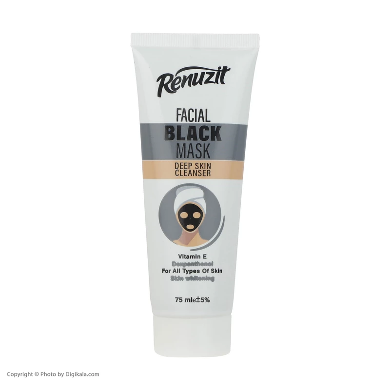 ماسک صورت رینوزیت مدل Black Deep حجم 75 میلی لیتر