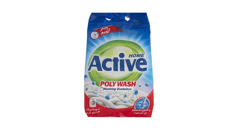 پودر ماشین لباسشویی اکتیو مدل Poly Wash وزن 2 کیلوگرم