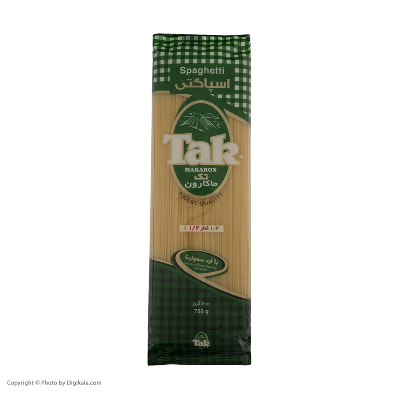 اسپاگتی قطر 1.2 تک ماکارون مقدار 700 گرم